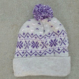 Snowflake Pom-Pom Alpaca Hat