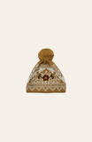 WUAMAN - Alpaca - Isabela Alpaca Hat | Hand Embroidered: Clay