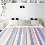 Alpaca Bed Blanket - Striped