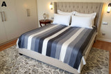 Alpaca Bed Blanket - Striped