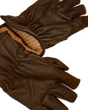 Alpaca Knit-Lined Cowhide Leather Gloves to XXL Sizes