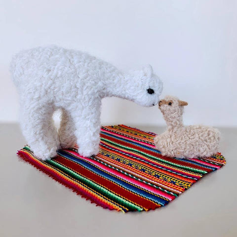 Alpacadorable Mom-n-Cria Hand Made Baby Alpaca Ornaments
