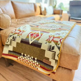Andean Alpaca Wool Blanket - Sandstone