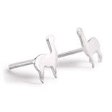 Silver Alpaca Stud Earrings