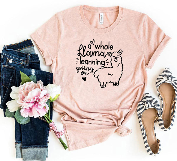 A Whole Llama Learning Going On Shirt