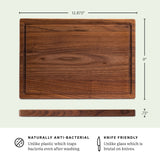Härthwood Walnut Wood Cutting Board with Juice Groove (9"x13")
