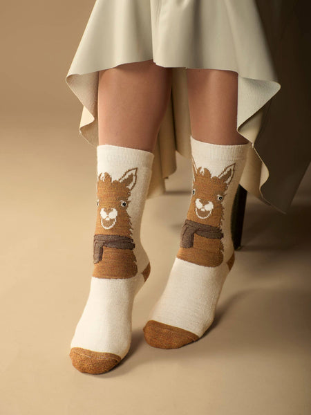 WUAMAN - Alpaca - Alpaca Socks | Light Cushion Socks | Crew Socks | UPDATED