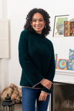 NOVICA - Sumptuous Warmth In Teal Alpaca Blend Funnel Neck Sweater