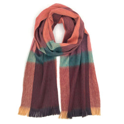 Shupaca Alpaca - NEW! Alpaca Plaid Scarf - Sangria