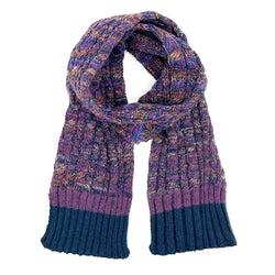 NEW! Kid's Alpaca Scarves - Braided - Violet Vortex