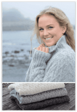 Lattice Cable Mock Sweater