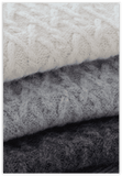 Lattice Cable Mock Sweater