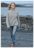 Lattice Cable Mock Sweater