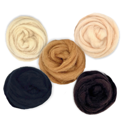 Animal Classics Carded Corriedale Wool Sliver Variety Pack