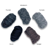 Shadowlands Carded Corriedale Wool Sliver Variety Pack