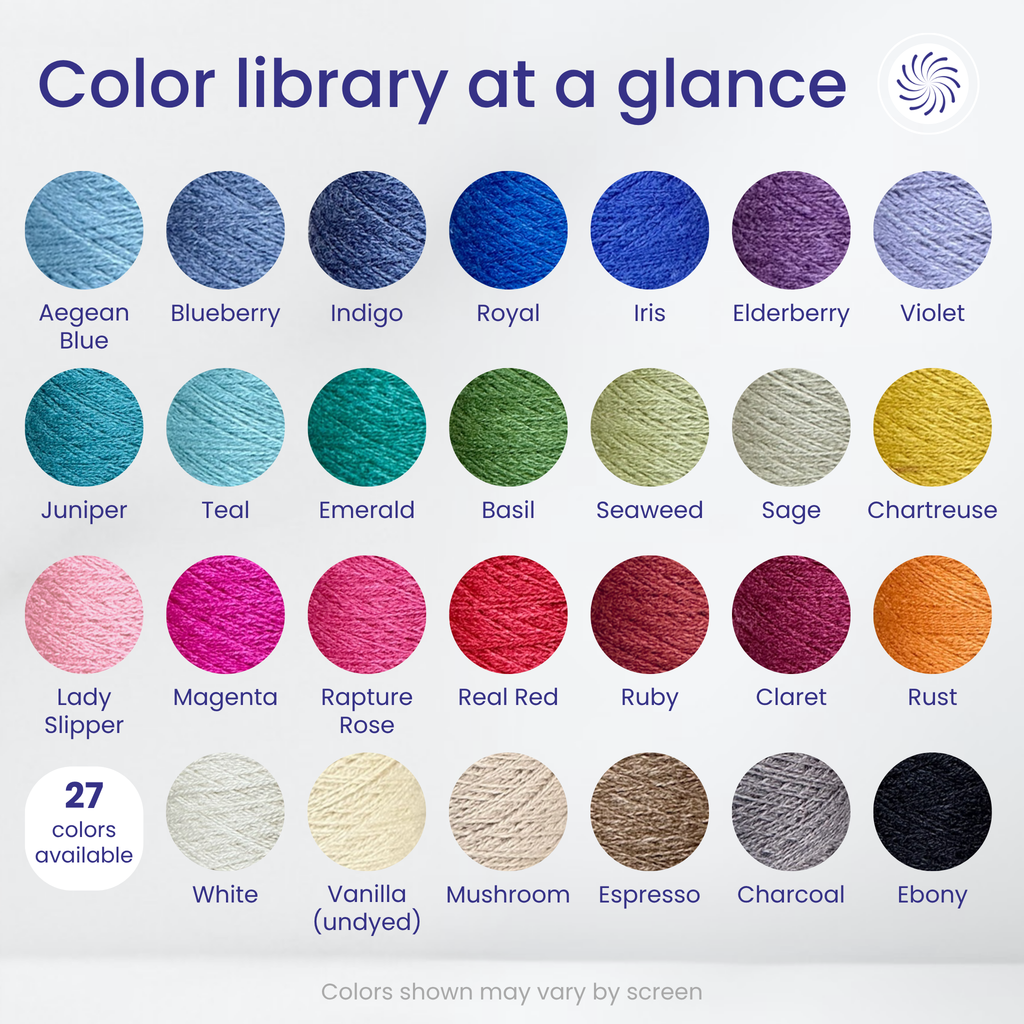 Revolution Fibers Zephira Wool-Silk 1lb Cones | 2/18 Lace Weight Yarn ...