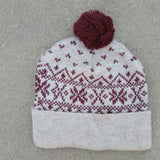 Snowflake Pom-Pom Alpaca Hat