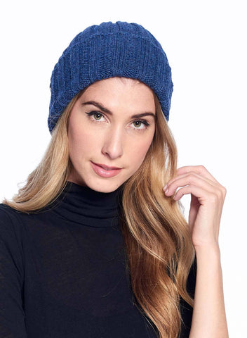 Alpaca Beanie - Accordion - Azul