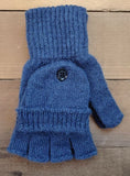 Alpaca Glittens - Made in USA Glove convertible to Mitten for Men, Women in Small Medium Large