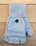 Alpaca Glittens - Made in USA Glove convertible to Mitten for Men, Women in Small Medium Large