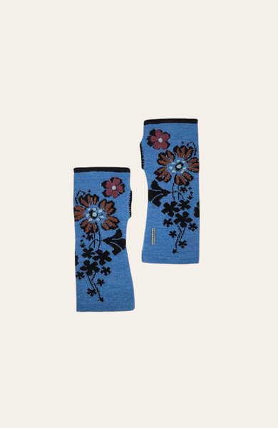 Julia Alpaca Hand Warmers | Mittens: Blue